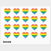 Sticker Cœur Arc-en-ciel (Feuille)