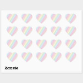 Sticker Cœur Arc-en-ciel Baby shower (Feuille)