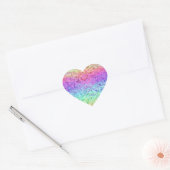 Sticker Cœur arc-en-ciel gelé : (Enveloppe)