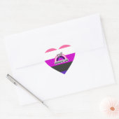 STICKER CŒUR ARC-EN-CIEL GENDERFLUID (Enveloppe)