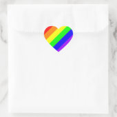 Sticker Coeur arc-en-ciel pour Gay pride LGBT (Sac)