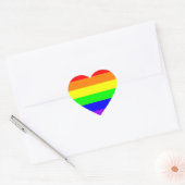 Sticker Coeur arc-en-ciel pour Gay pride LGBT (Enveloppe)