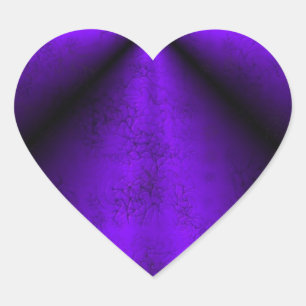 Sticker Cœur Arc-en-ciel violet en cuir d'éléphant Optik