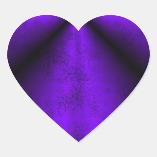 Sticker Cœur Arc-en-ciel violet en cuir d'éléphant Optik (Devant)