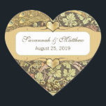 Sticker Cœur Arch Art Nouveau Peacocks Coeur Mariage Sceau<br><div class="desc">Art Nouveau Peacocks voir plus vintages paon produits com. voir plus vintages produits oiseaux</div>