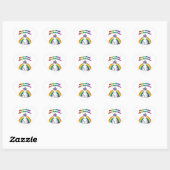 Sticker Cœur Arcs-en-ciel à Parties scintillant de caca (Feuille)