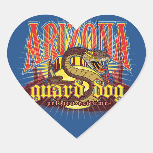 Sticker Cœur Arizona Snake (Devant)
