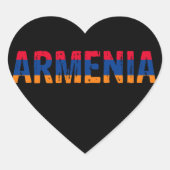 Sticker Cœur Arménie, Arménie (Devant)