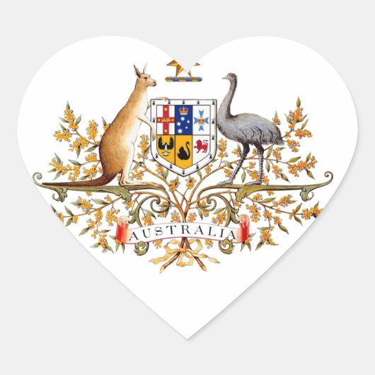 Sticker Cœur armoiries de l'australie (Devant)