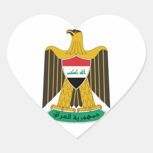 Sticker Cœur Armoiries de l'Iraq (Devant)