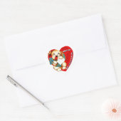 Sticker Cœur Arrêtez de hurler Valentine (Enveloppe)