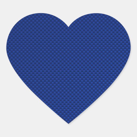 Sticker Cœur Arrière - plan d'impression Accent Blue Carbon (Devant)