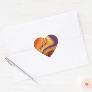 Sticker Cœur art de couleur vibratoire