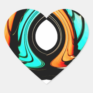 Sticker Cœur Art Motif traditionnel africain Imprimer