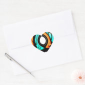 Sticker Cœur Art Motif traditionnel africain Imprimer (Enveloppe)
