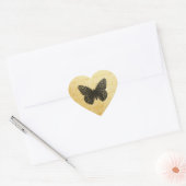 Sticker Cœur Art papillon (Enveloppe)