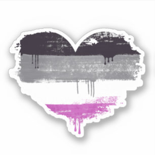 STICKER COEUR ASEXUEL - AMOUR ASEXUEL