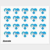 Sticker Cœur ASL American Sign Language INTERPRET (Feuille)