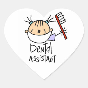 Sticker Cœur Assistante dentaire