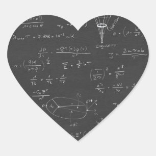 Sticker Cœur Astrophysics diagrams and formulas