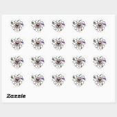 Sticker Cœur Atomic Saint-Valentin Cœurs Imprimés Léopard (Feuille)