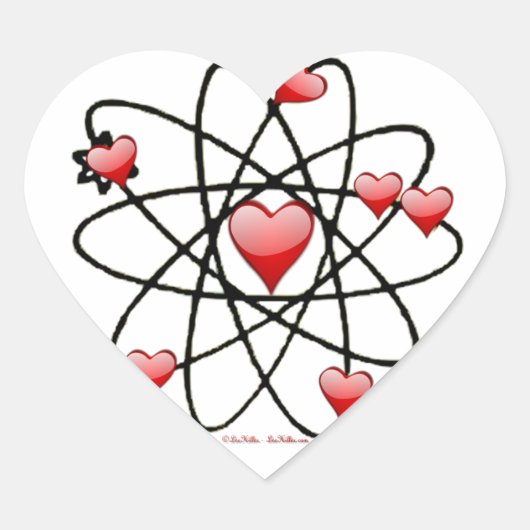 Sticker Cœur Atomic Saint-Valentin Cœurs Rouges (Devant)