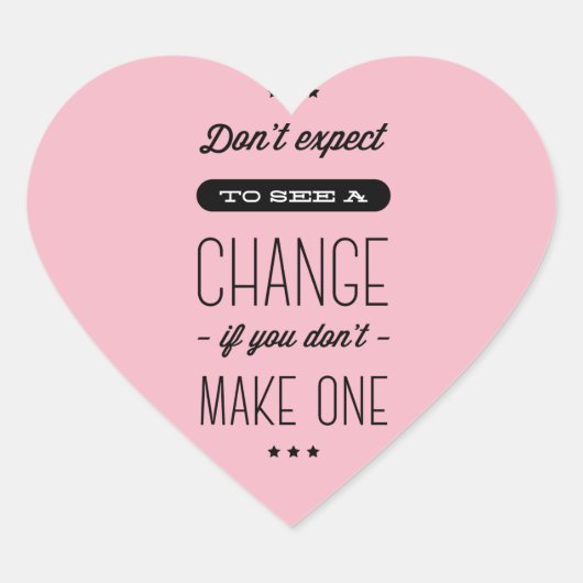 Sticker Cœur Attitude, Succès, Objectifs, Citation Motivationne (Devant)