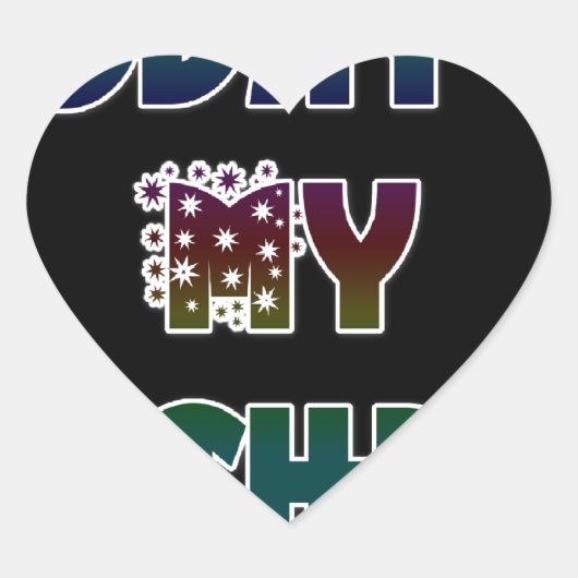 Sticker Cœur Aujourd'hui est mon art d'anniversaire (Devant)