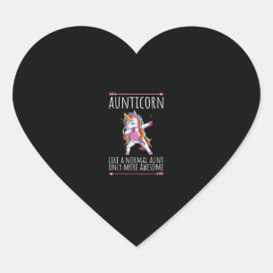 Sticker Cœur Aunticorn Comme Une Tante Seulement Tante Magnifiq