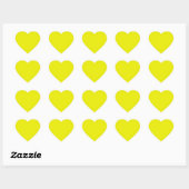 Sticker Cœur Aureolin (couleur solide) (Feuille)