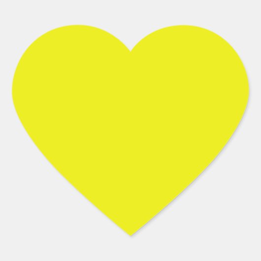 Sticker Cœur Aureolin (couleur solide) (Devant)