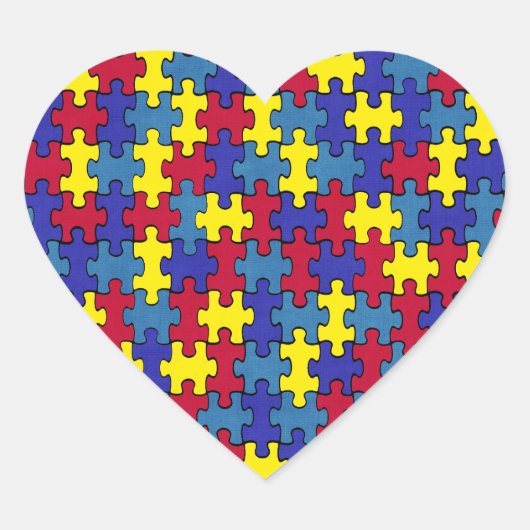 Sticker Cœur Autisme (Devant)