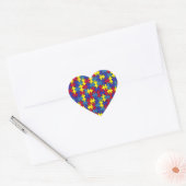 Sticker Cœur Autisme (Enveloppe)
