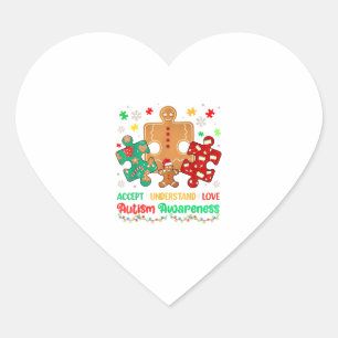 Sticker Cœur Autisme Accepter Comprendre Amour Autisme Puzzle C