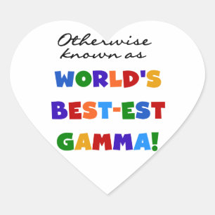 Sticker Cœur Autrement connu comme le meilleur cadeau Gamma
