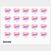 Sticker Coeur Avec Conception Abstraite (Feuille)