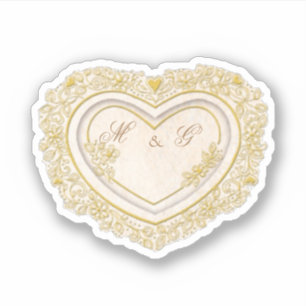 Sticker Coeur avec tes lettres