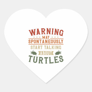 Sticker Cœur Avertissement de tortue de mer mai