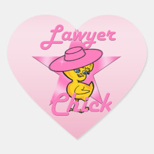Sticker Cœur Avocat Chick #8