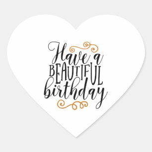 Sticker Cœur avoir un beau anniversaire