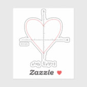 Sticker Coeur Axes (Feuille)