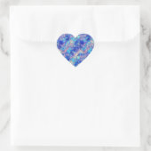 Sticker Cœur Azure Blue Crumpled Texture (Sac)