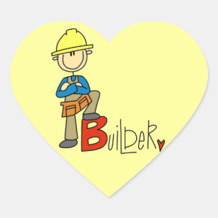 Sticker Cœur B est pour Bâtisseur