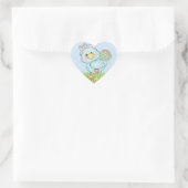 Sticker Cœur Baby Blue Bird (Sac)