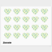 Sticker Cœur Baby shower Narval (Feuille)
