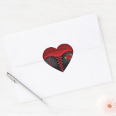 Sticker Coeur Bachelorette Party Black Red Corset (Enveloppe)