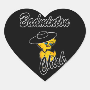 Sticker Cœur Badminton Chick #4