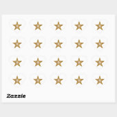 Sticker Cœur Baguette coeur Gold Star blanc (Feuille)