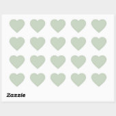 Sticker Cœur Baguettes de coeur vert de sauge clair - couleur s (Feuille)