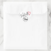 Sticker Cœur Bain blanc avec amour Maison de cuisson Image du l (Sac)